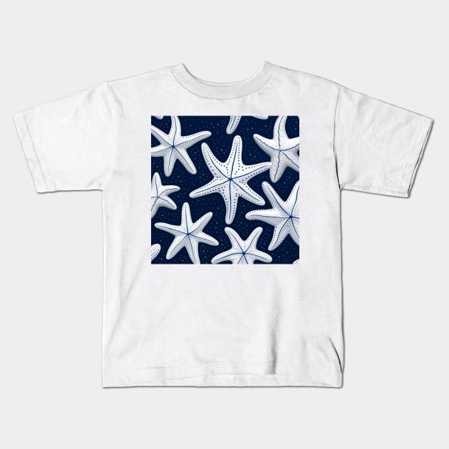 Coastal starfish Kids T-Shirt by hamptonstyle